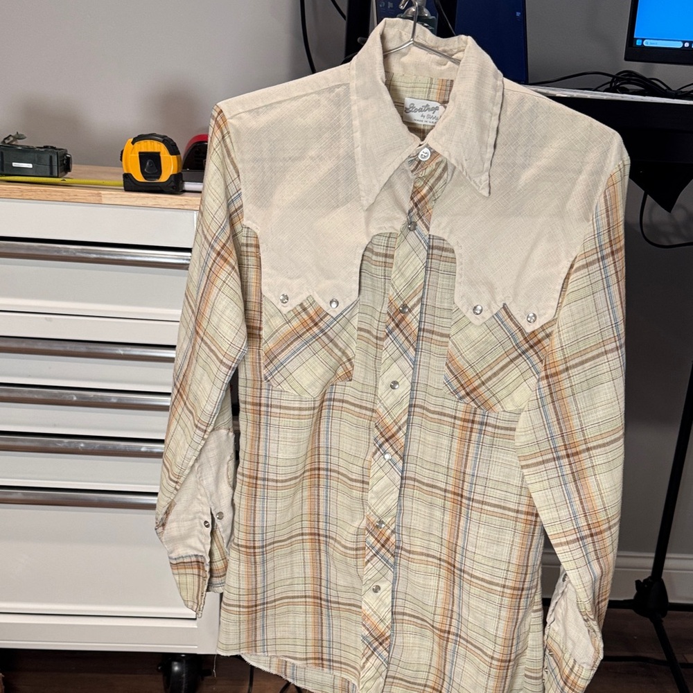Plaid Western Casual Button Down Shirt